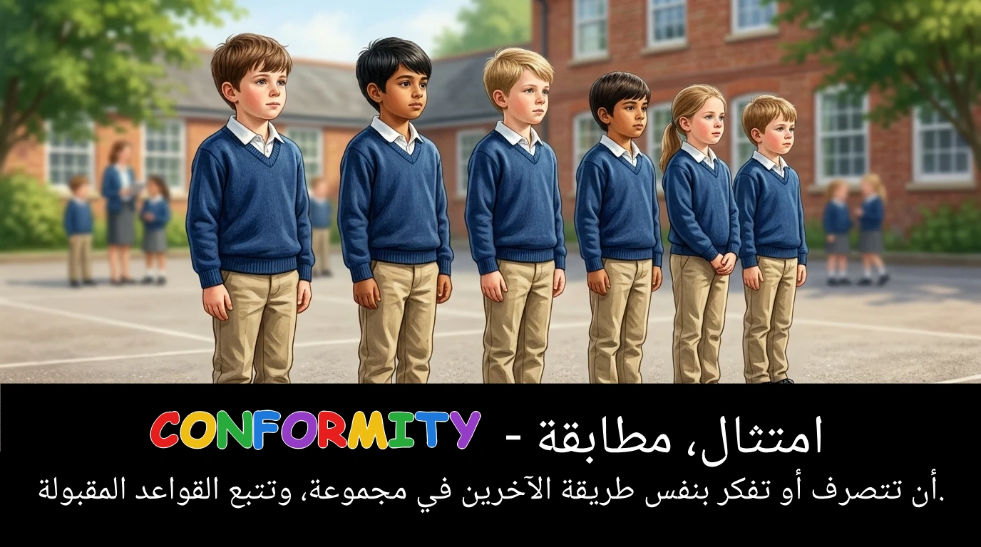 Arabic Illustration for conformity